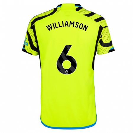 Kandiny Kinder Leah Williamson #6 Gelb Auswärtstrikot Trikot 2023/24 T-Shirt