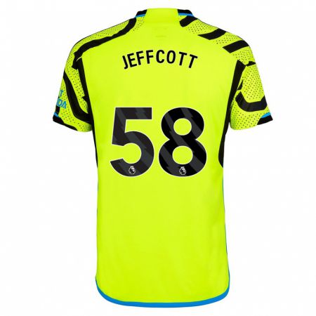 Kandiny Kinder Henry Jeffcott #58 Gelb Auswärtstrikot Trikot 2023/24 T-Shirt