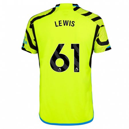Kandiny Kinder George Lewis #61 Gelb Auswärtstrikot Trikot 2023/24 T-Shirt