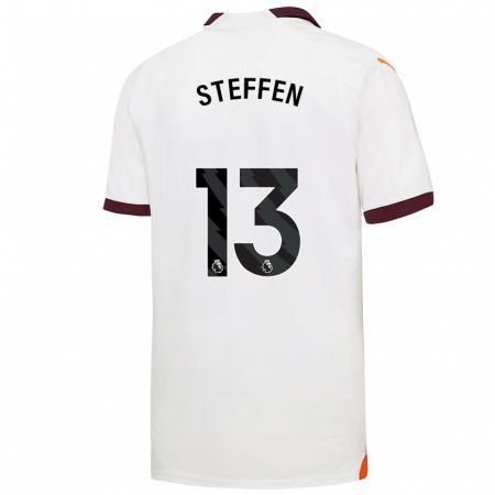 Kandiny Kinder Zack Steffen #13 Weiß Auswärtstrikot Trikot 2023/24 T-Shirt