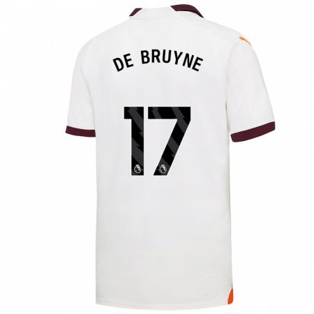 Kandiny Kinder Kevin De Bruyne #17 Weiß Auswärtstrikot Trikot 2023/24 T-Shirt