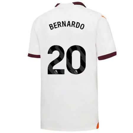 Kandiny Kinder Bernardo Silva #20 Weiß Auswärtstrikot Trikot 2023/24 T-Shirt