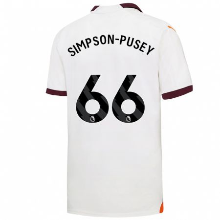 Kandiny Kinder Jahmai Simpson-Pusey #66 Weiß Auswärtstrikot Trikot 2023/24 T-Shirt