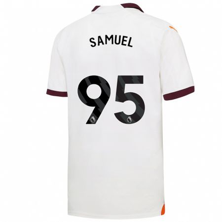 Kandiny Kinder Lakyle Samuel #95 Weiß Auswärtstrikot Trikot 2023/24 T-Shirt