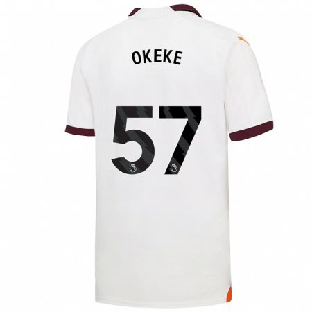 Kandiny Kinder Michael Okeke #57 Weiß Auswärtstrikot Trikot 2023/24 T-Shirt