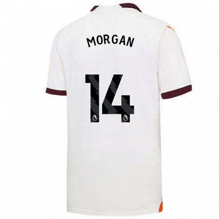 Kandiny Kinder Esme Morgan #14 Weiß Auswärtstrikot Trikot 2023/24 T-Shirt