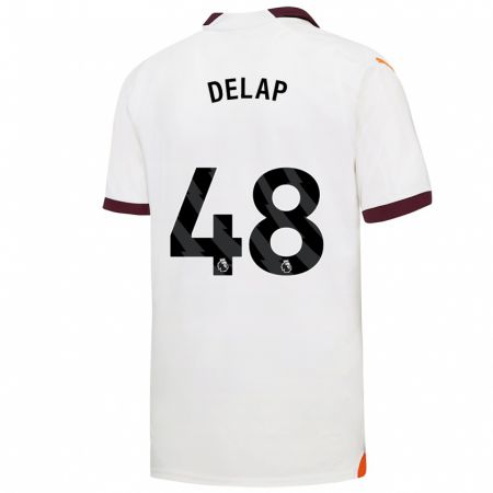 Kandiny Kinder Liam Delap #48 Weiß Auswärtstrikot Trikot 2023/24 T-Shirt