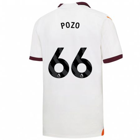 Kandiny Kinder Iker Pozo #66 Weiß Auswärtstrikot Trikot 2023/24 T-Shirt