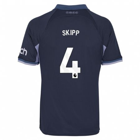 Kandiny Kinder Oliver Skipp #4 Dunkelblau Auswärtstrikot Trikot 2023/24 T-Shirt