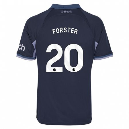 Kandiny Kinder Fraser Forster #20 Dunkelblau Auswärtstrikot Trikot 2023/24 T-Shirt