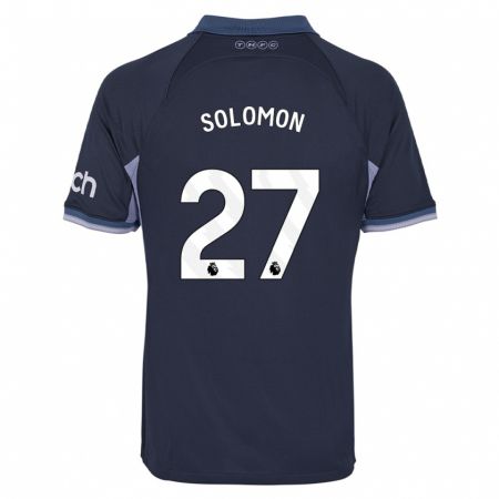 Kandiny Kinder Manor Solomon #27 Dunkelblau Auswärtstrikot Trikot 2023/24 T-Shirt