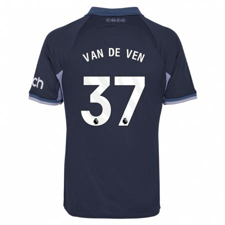 Kandiny Kinder Micky Van De Ven #37 Dunkelblau Auswärtstrikot Trikot 2023/24 T-Shirt