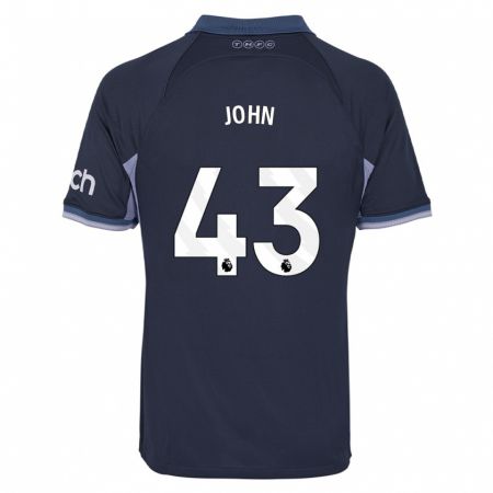 Kandiny Kinder Nile John #43 Dunkelblau Auswärtstrikot Trikot 2023/24 T-Shirt
