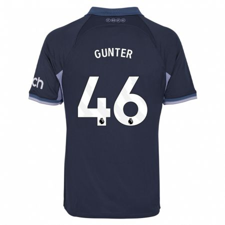 Kandiny Kinder Luca Gunter #46 Dunkelblau Auswärtstrikot Trikot 2023/24 T-Shirt