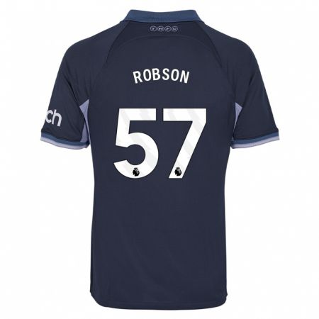Kandiny Kinder Max Robson #57 Dunkelblau Auswärtstrikot Trikot 2023/24 T-Shirt