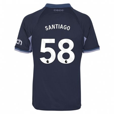 Kandiny Kinder Yago Santiago #58 Dunkelblau Auswärtstrikot Trikot 2023/24 T-Shirt