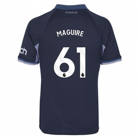 Kandiny Kinder Aaron Maguire #61 Dunkelblau Auswärtstrikot Trikot 2023/24 T-Shirt