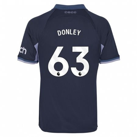 Kandiny Kinder Jamie Donley #63 Dunkelblau Auswärtstrikot Trikot 2023/24 T-Shirt