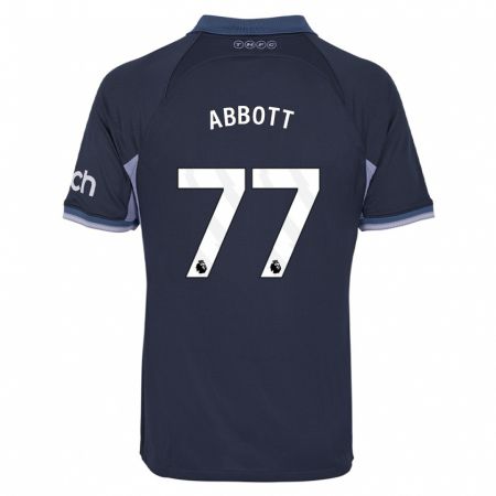 Kandiny Kinder George Abbott #77 Dunkelblau Auswärtstrikot Trikot 2023/24 T-Shirt