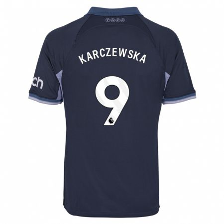 Kandiny Kinder Nikola Karczewska #9 Dunkelblau Auswärtstrikot Trikot 2023/24 T-Shirt