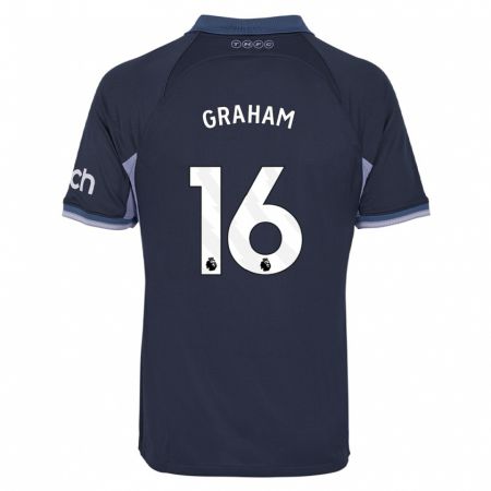 Kandiny Kinder Kit Graham #16 Dunkelblau Auswärtstrikot Trikot 2023/24 T-Shirt