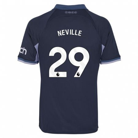 Kandiny Kinder Ashleigh Neville #29 Dunkelblau Auswärtstrikot Trikot 2023/24 T-Shirt