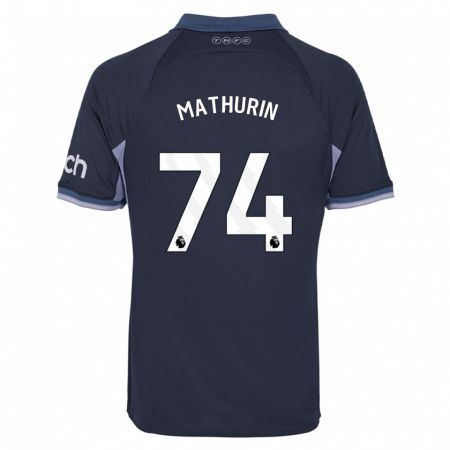 Kandiny Kinder Roshaun Mathurin #74 Dunkelblau Auswärtstrikot Trikot 2023/24 T-Shirt