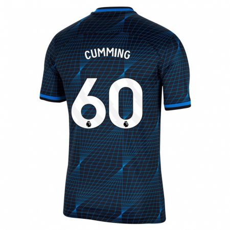 Kandiny Kinder Jamie Cumming #60 Dunkelblau Auswärtstrikot Trikot 2023/24 T-Shirt
