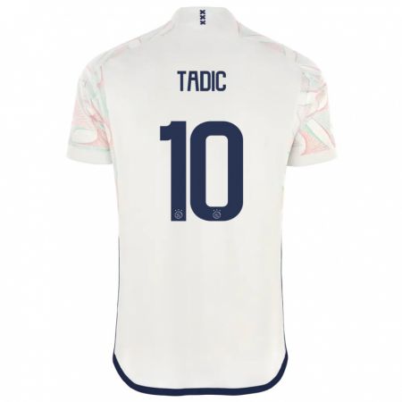 Kandiny Kinder Dusan Tadic #10 Weiß Auswärtstrikot Trikot 2023/24 T-Shirt