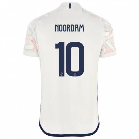 Kandiny Kinder Nadine Noordam #10 Weiß Auswärtstrikot Trikot 2023/24 T-Shirt