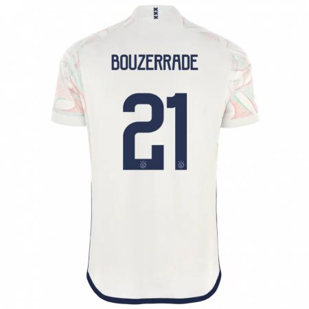 Kandiny Kinder Zaina Bouzerrade #21 Weiß Auswärtstrikot Trikot 2023/24 T-Shirt