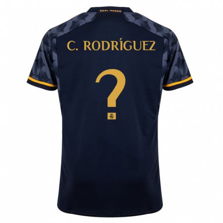 Kandiny Kinder Carlos Rodríguez #0 Dunkelblau Auswärtstrikot Trikot 2023/24 T-Shirt