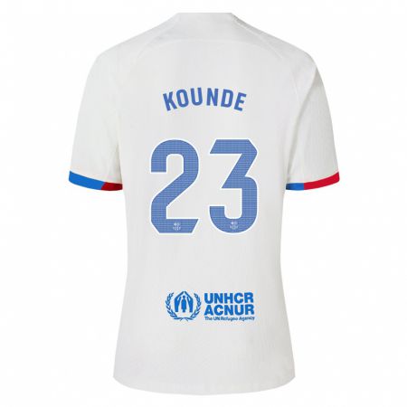 Kandiny Kinder Jules Koundé #23 Weiß Auswärtstrikot Trikot 2023/24 T-Shirt