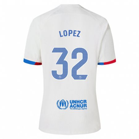 Kandiny Kinder Fermín López #32 Weiß Auswärtstrikot Trikot 2023/24 T-Shirt