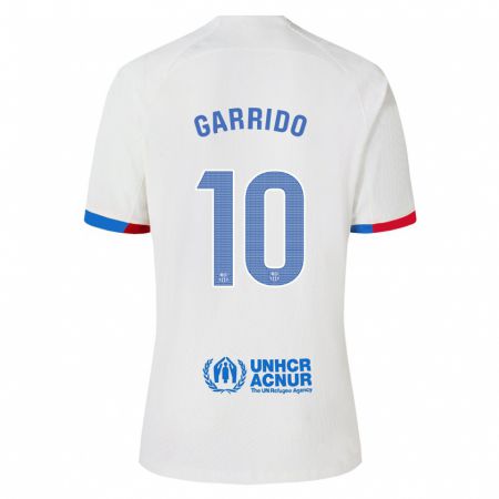 Kandiny Kinder Aleix Garrido #10 Weiß Auswärtstrikot Trikot 2023/24 T-Shirt