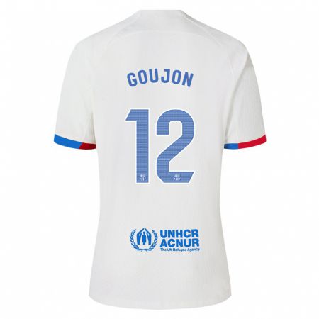 Kandiny Kinder Iker Goujón #12 Weiß Auswärtstrikot Trikot 2023/24 T-Shirt