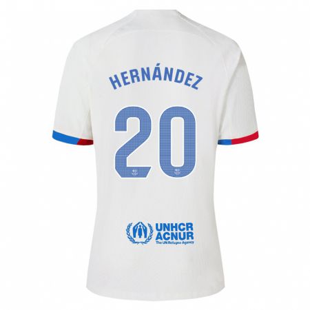 Kandiny Kinder Unai Hernández #20 Weiß Auswärtstrikot Trikot 2023/24 T-Shirt
