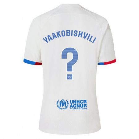 Kandiny Kinder Áron Yaakobishvili #0 Weiß Auswärtstrikot Trikot 2023/24 T-Shirt