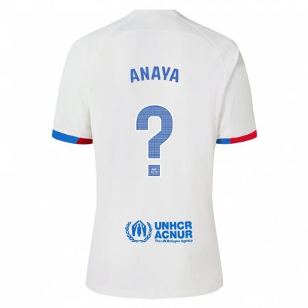 Kandiny Kinder Joan Anaya #0 Weiß Auswärtstrikot Trikot 2023/24 T-Shirt