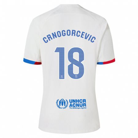 Kandiny Kinder Ana-Maria Crnogorcevic #18 Weiß Auswärtstrikot Trikot 2023/24 T-Shirt