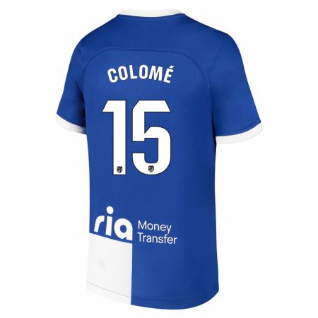 Kandiny Kinder Jan Colomé #15 Blau Weiss Auswärtstrikot Trikot 2023/24 T-Shirt