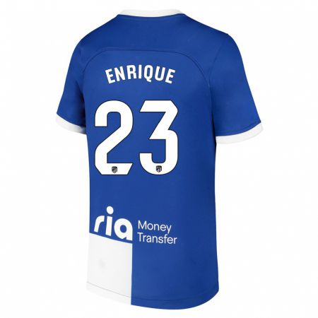 Kandiny Kinder Gustavo Enrique #23 Blau Weiss Auswärtstrikot Trikot 2023/24 T-Shirt