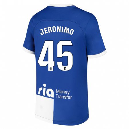 Kandiny Kinder Isaiah Jeronimo #45 Blau Weiss Auswärtstrikot Trikot 2023/24 T-Shirt
