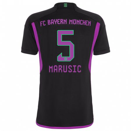 Kandiny Kinder Gabriel Marusic #5 Schwarz Auswärtstrikot Trikot 2023/24 T-Shirt