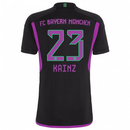 Kandiny Kinder Manuel Kainz #23 Schwarz Auswärtstrikot Trikot 2023/24 T-Shirt