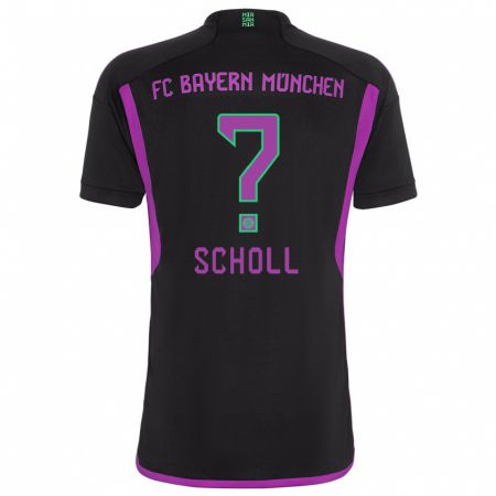 Kandiny Kinder Paul Scholl #0 Schwarz Auswärtstrikot Trikot 2023/24 T-Shirt