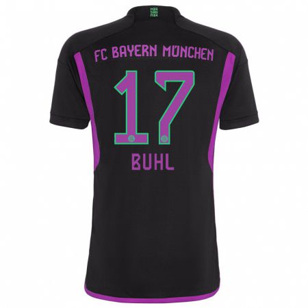 Kandiny Kinder Klara Buhl #17 Schwarz Auswärtstrikot Trikot 2023/24 T-Shirt