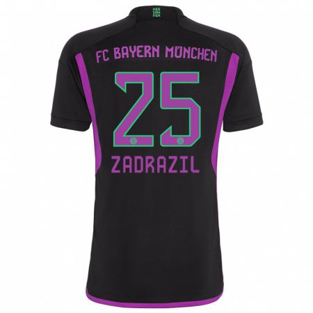 Kandiny Kinder Sarah Zadrazil #25 Schwarz Auswärtstrikot Trikot 2023/24 T-Shirt