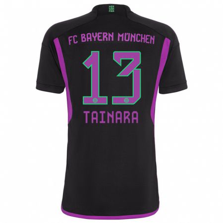 Kandiny Kinder Tainara #13 Schwarz Auswärtstrikot Trikot 2023/24 T-Shirt