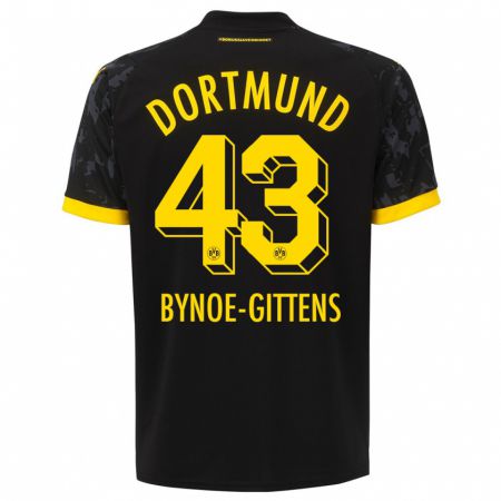 Kandiny Kinder Jamie Bynoe-Gittens #43 Schwarz Auswärtstrikot Trikot 2023/24 T-Shirt